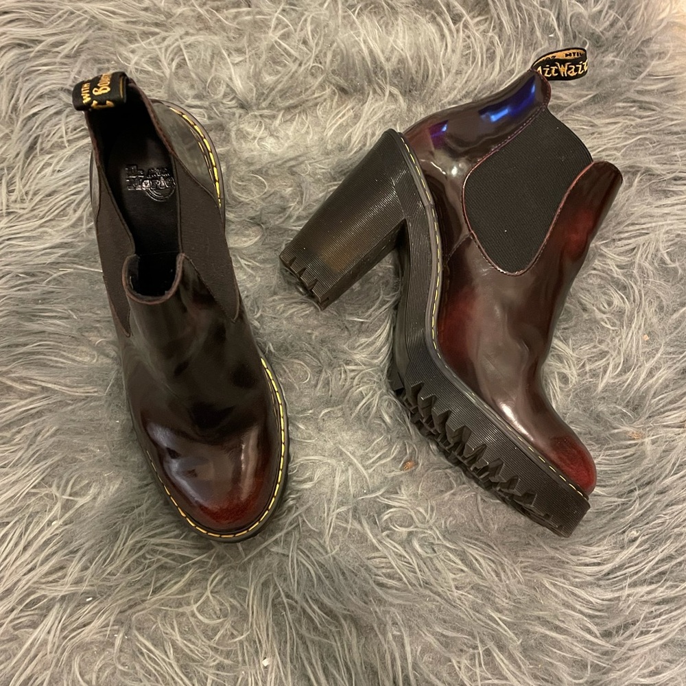 Hurston, Dark Cherry, Doc Martens, size 9 -NEVER WORN